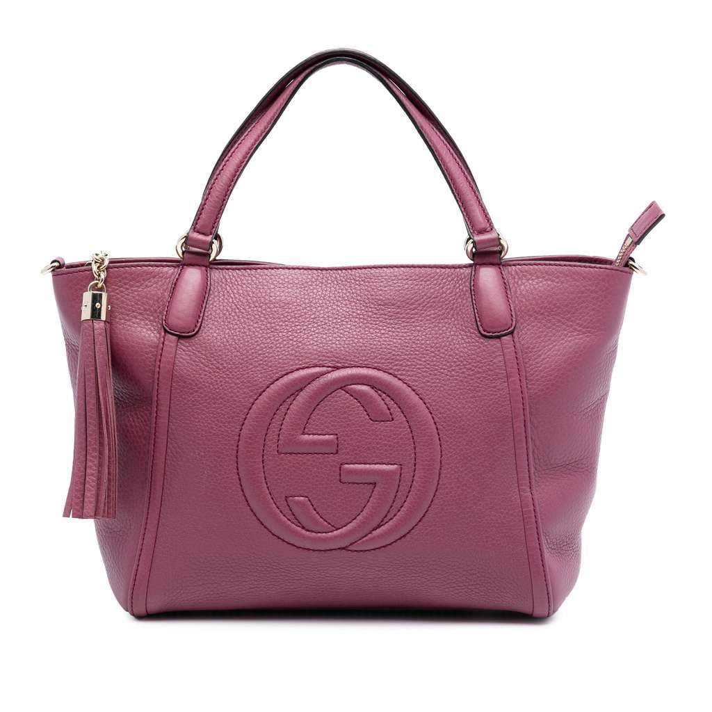 Gucci Small Leather Soho Cellarius Satchel Pink Leather Very good condition - Front View