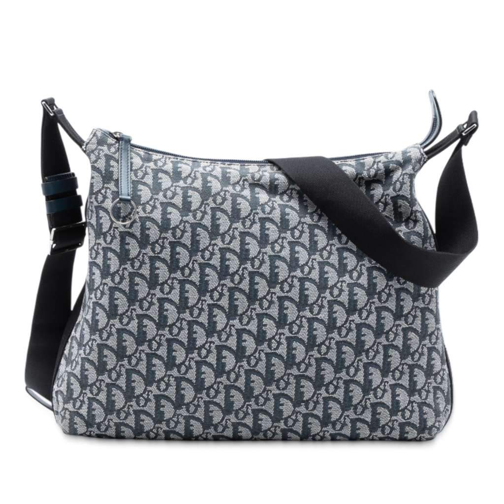 Dior Diorissimo Trotter Canvas Crossbody Blue Canvas Very good - Front View