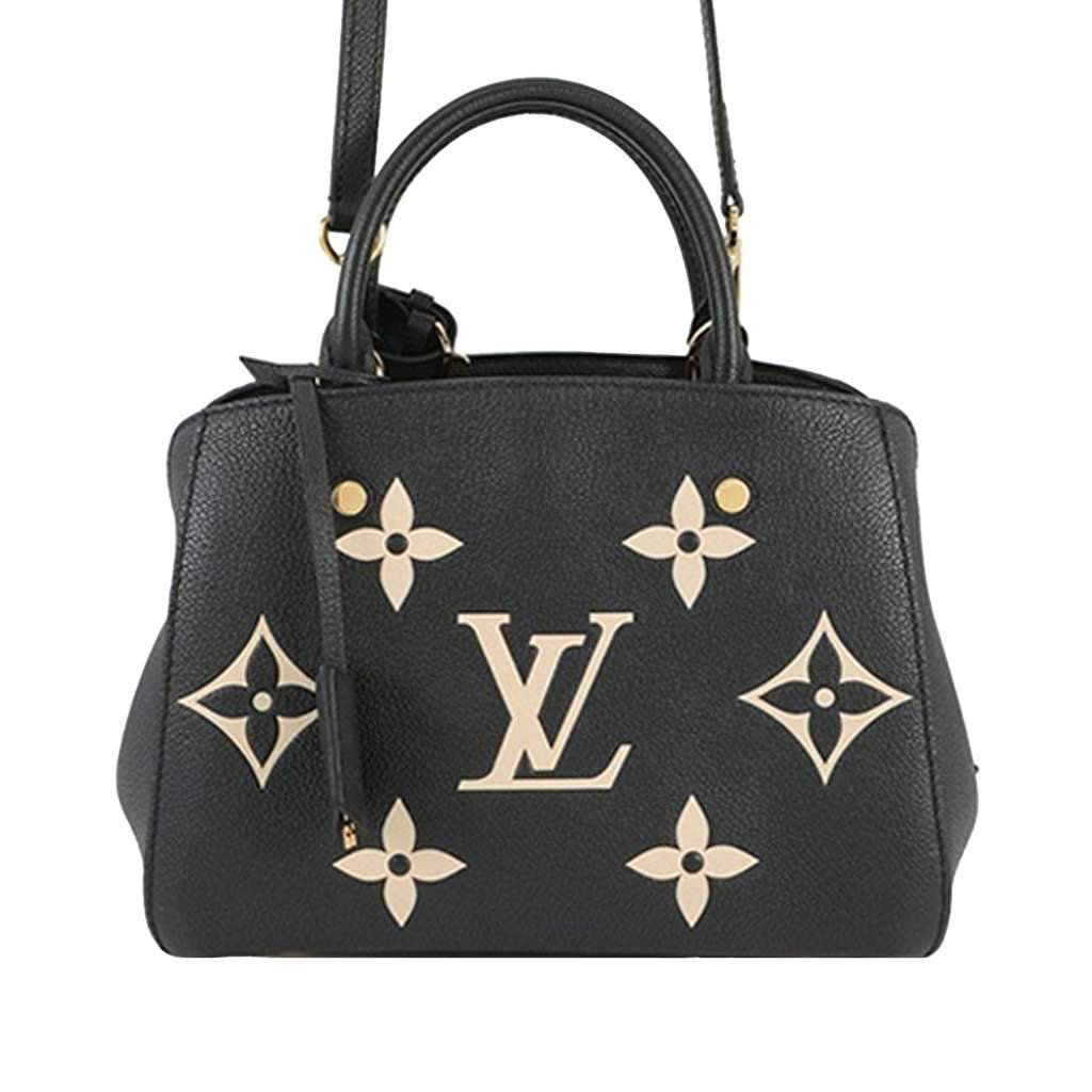 Louis Vuitton Bicolor Monogram Empreinte Giant Montaigne BB Black Leather Very good condition - Front View