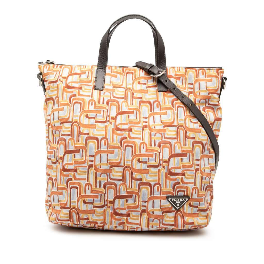 Prada Tessuto Stampato Satchel Orange Very good condition - Front View