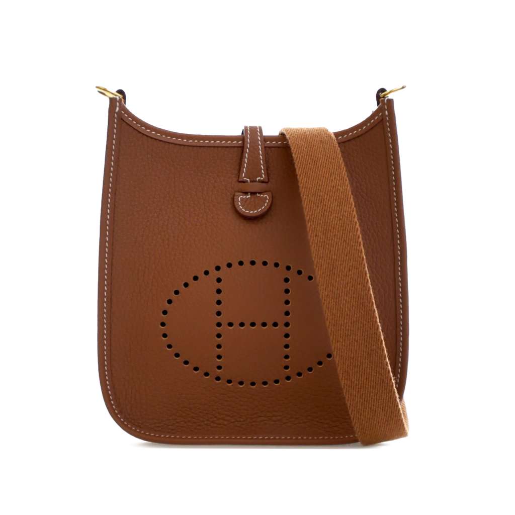 Hermès Clemence Evelyne 16 TPM Brown Leather Very good condition - Front View