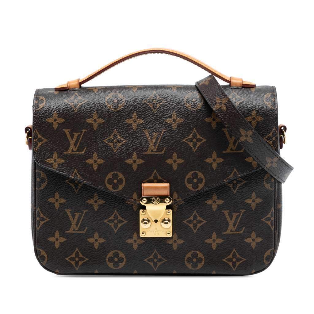 Louis Vuitton Monogram Pochette Metis Brown Good - Front View