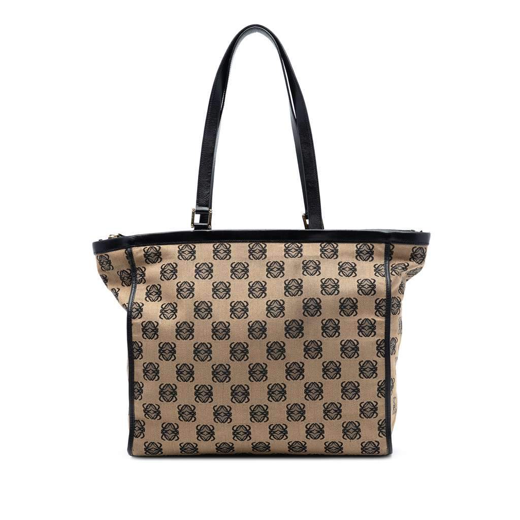 Loewe Anagram Canvas Tote Brown Canvas Good condition - Front View