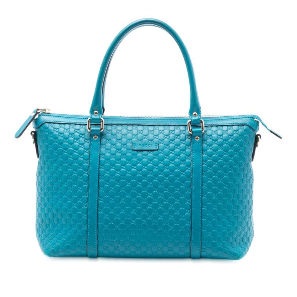 Gucci Small Microguccissima Joy Satchel Blue Leather Very good - Front View