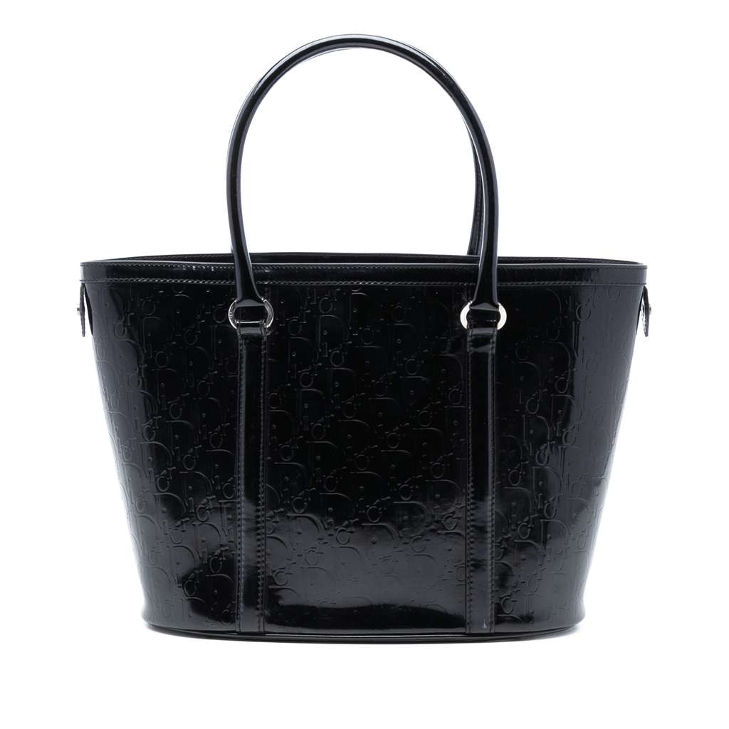 Dior Diorissimo Trotter Patent Tote Black Leather Very good - Front View