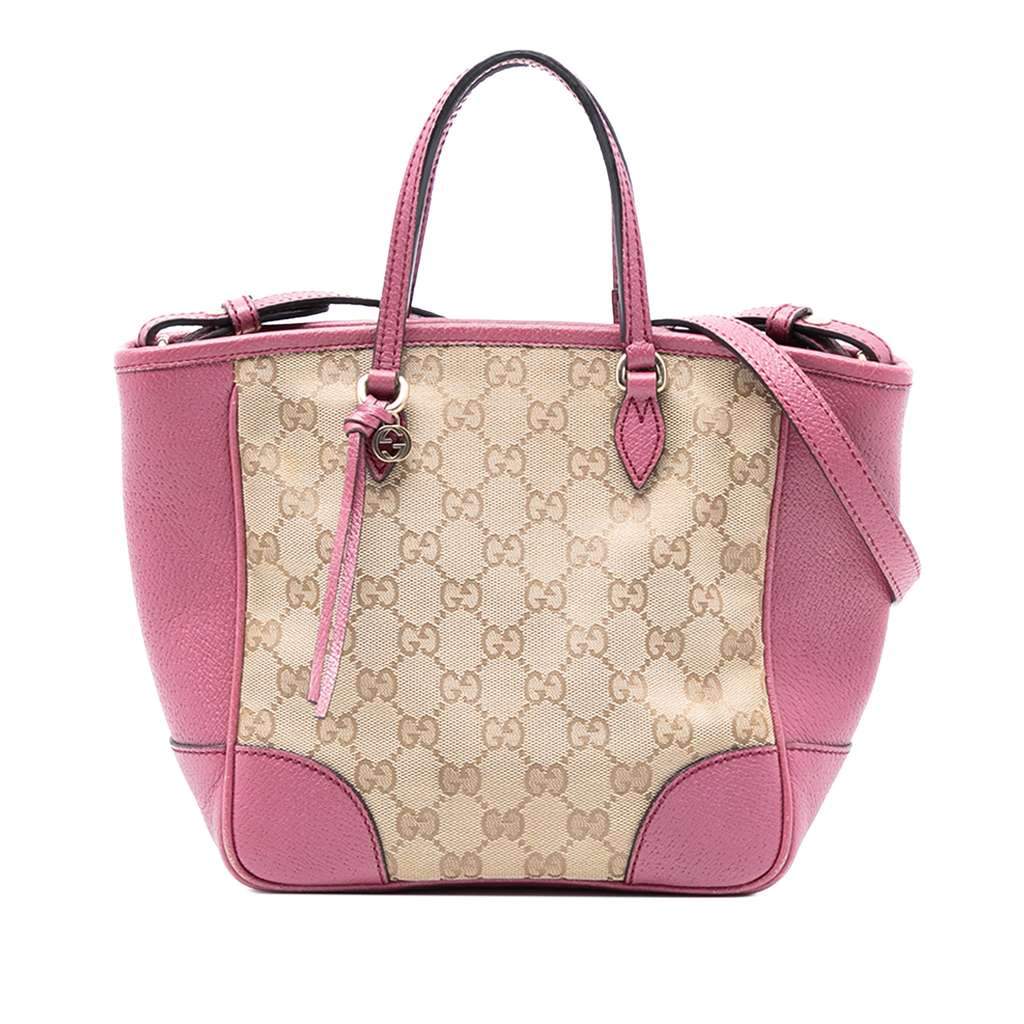Gucci Small GG Canvas Bree Satchel Brown Canvas Very good - Front View