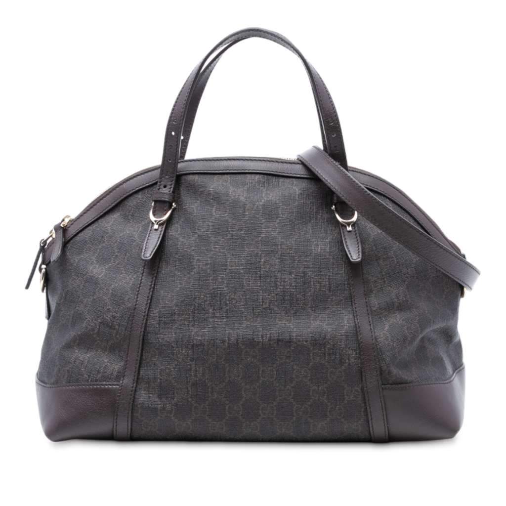 Gucci Large GG Supreme Nice Dome Satchel Brown Canvas Very good condition - Front View