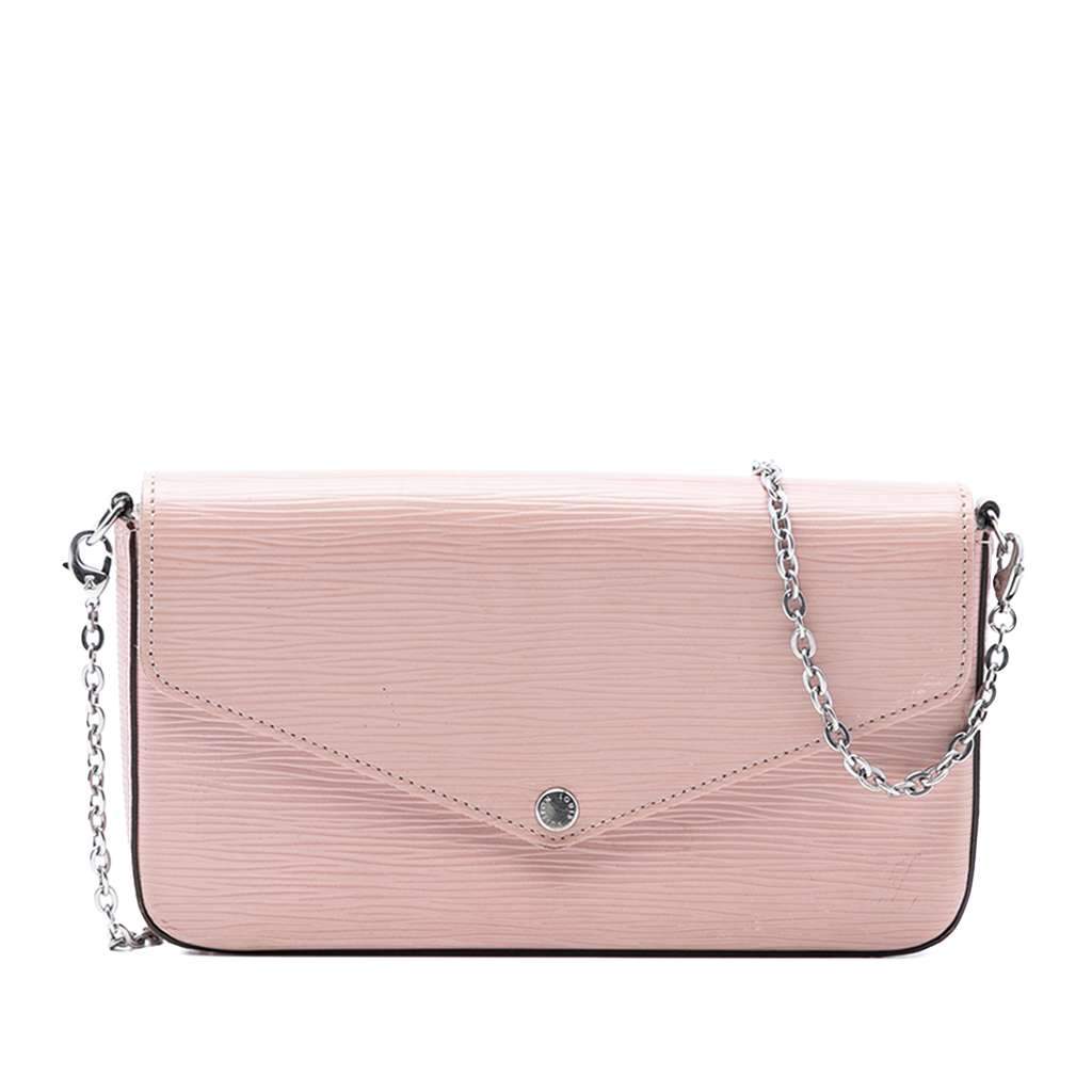 Louis Vuitton Epi Pochette Felicie Pink Leather Very good - Front View