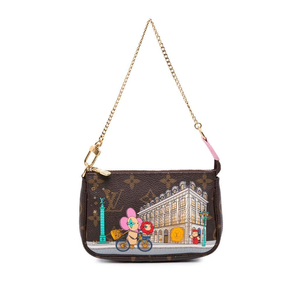 Louis Vuitton Monogram Vivienne in Paris Mini Pochette Accessoires Brown Very good condition - Front View