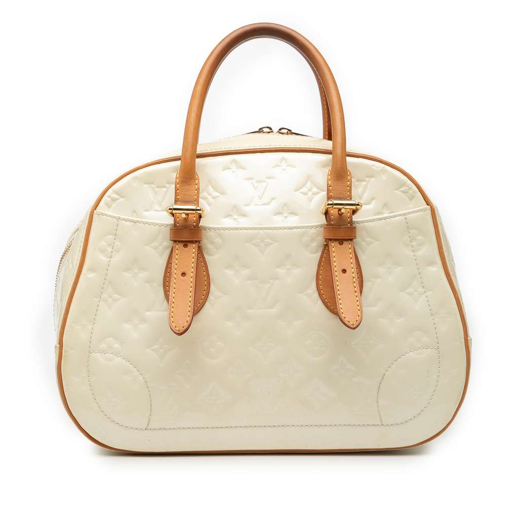 Louis Vuitton Monogram Vernis Summit Drive White Leather Good - Front View
