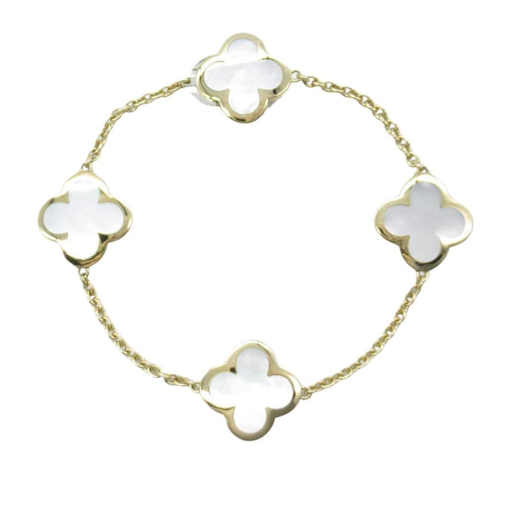 Van Cleef & Arpels 18K Yellow Gold and Mother of Pearl Pure Alhambra Bracelet Gold Gold Good condition - Front View