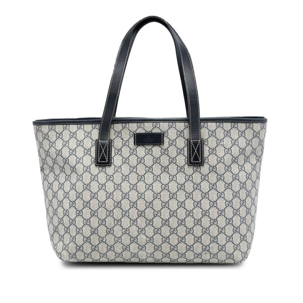 Gucci GG Supreme Tote Brown Canvas Good - Front View