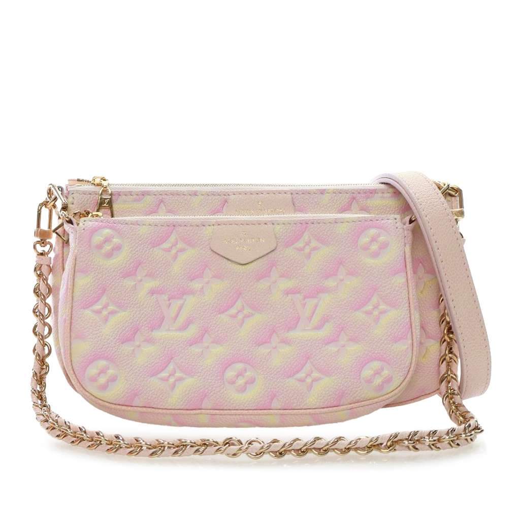 Louis Vuitton Monogram Empreinte Summer Stardust Multi Pochette Accessoires Pink Leather Good condition - Front View