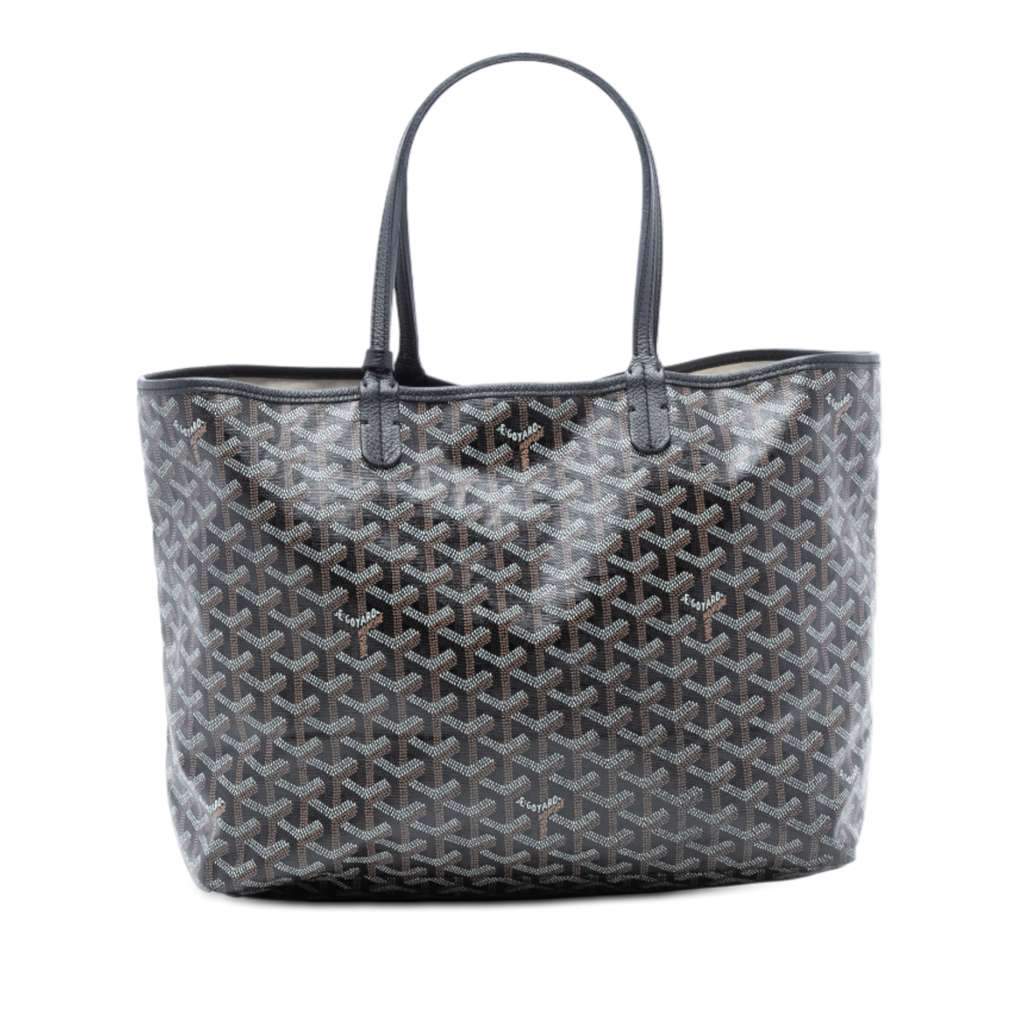 Goyard Goyardine Saint Louis PM Black Canvas Very good - Front View