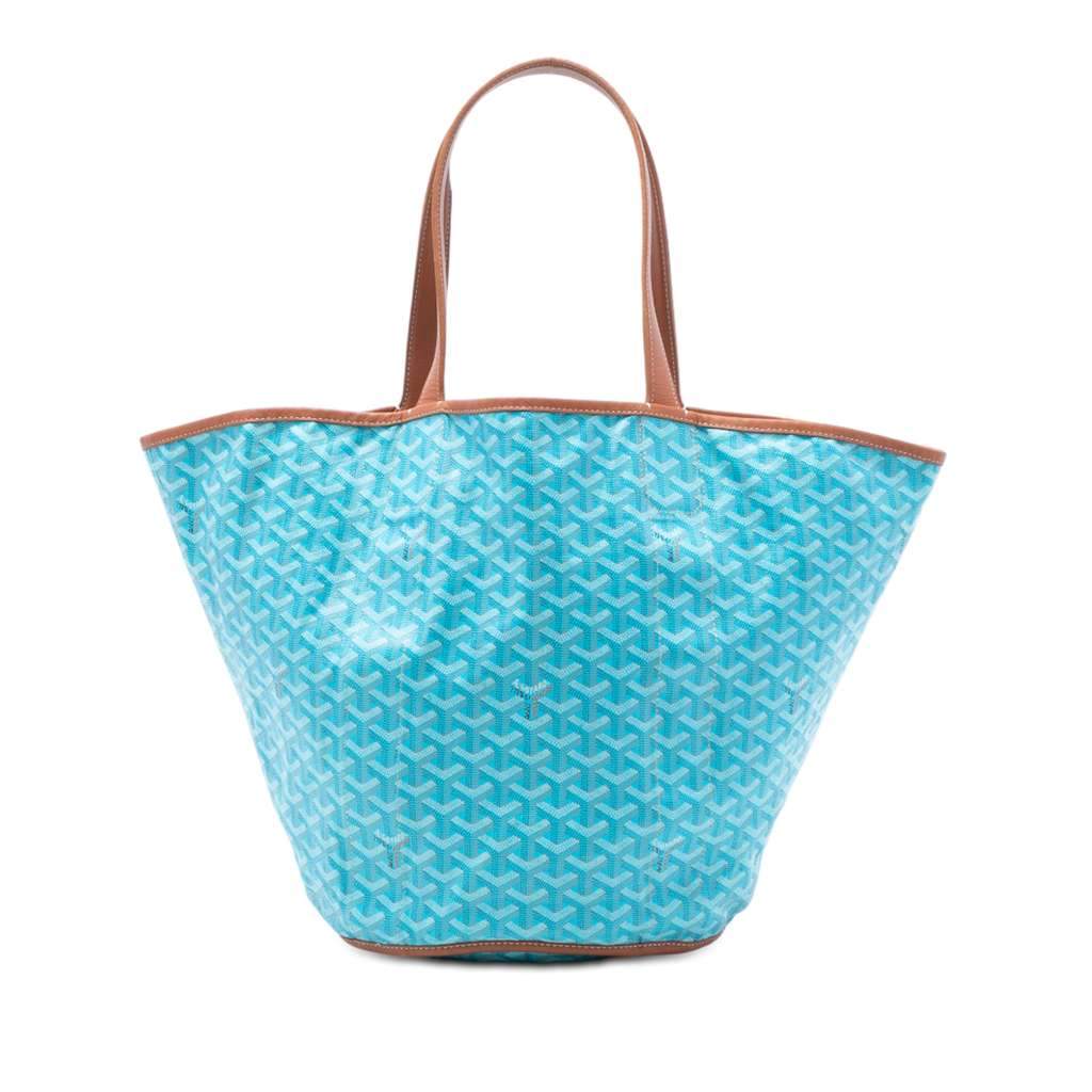 Goyard Goyardine Reversible Belharra Tote Blue Canvas Very good - Front View