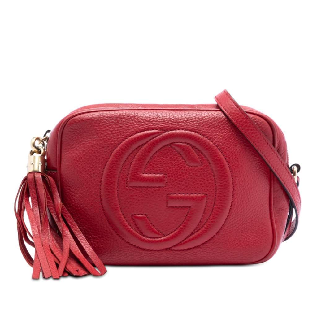 Gucci Leather Soho Disco Crossbody Red Leather Very good - Front View