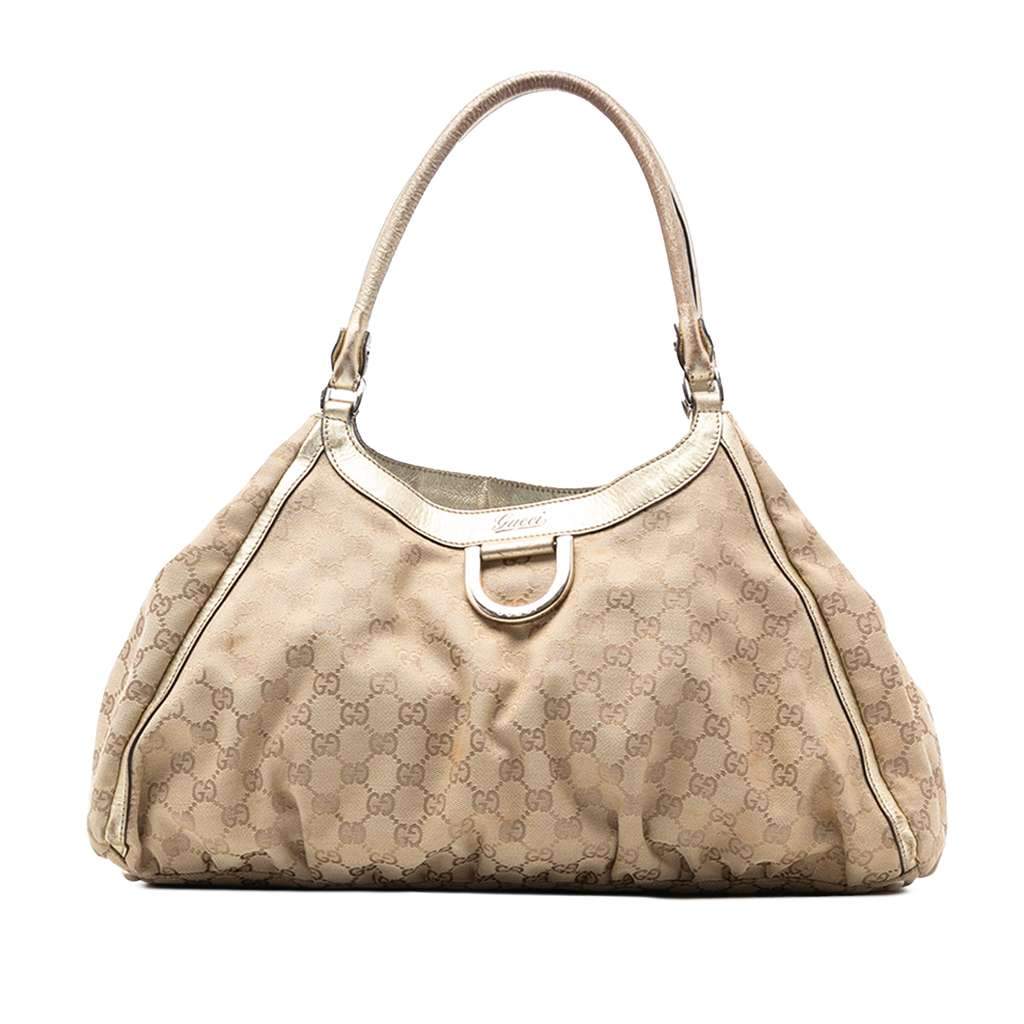 Gucci GG Canvas Abbey D Ring Shoulder Bag Brown Canvas Very good condition - Front View