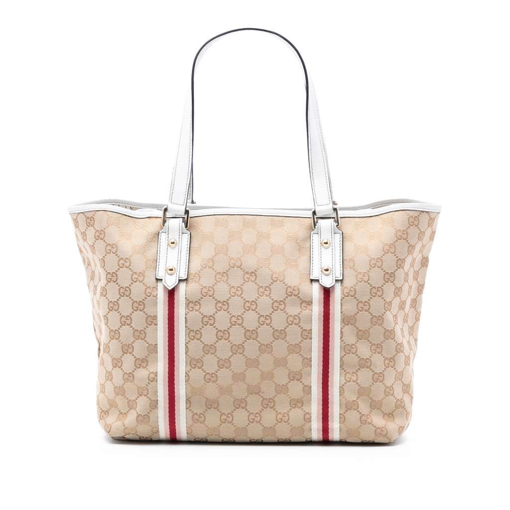Gucci Large GG Canvas Jolicoeur Tote Brown Canvas Very good - Front View