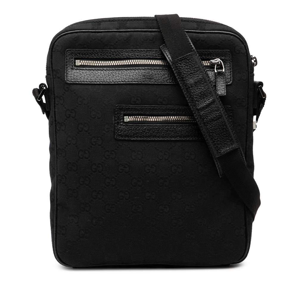 Gucci GG Canvas Crossbody Black Canvas Very good - Front View
