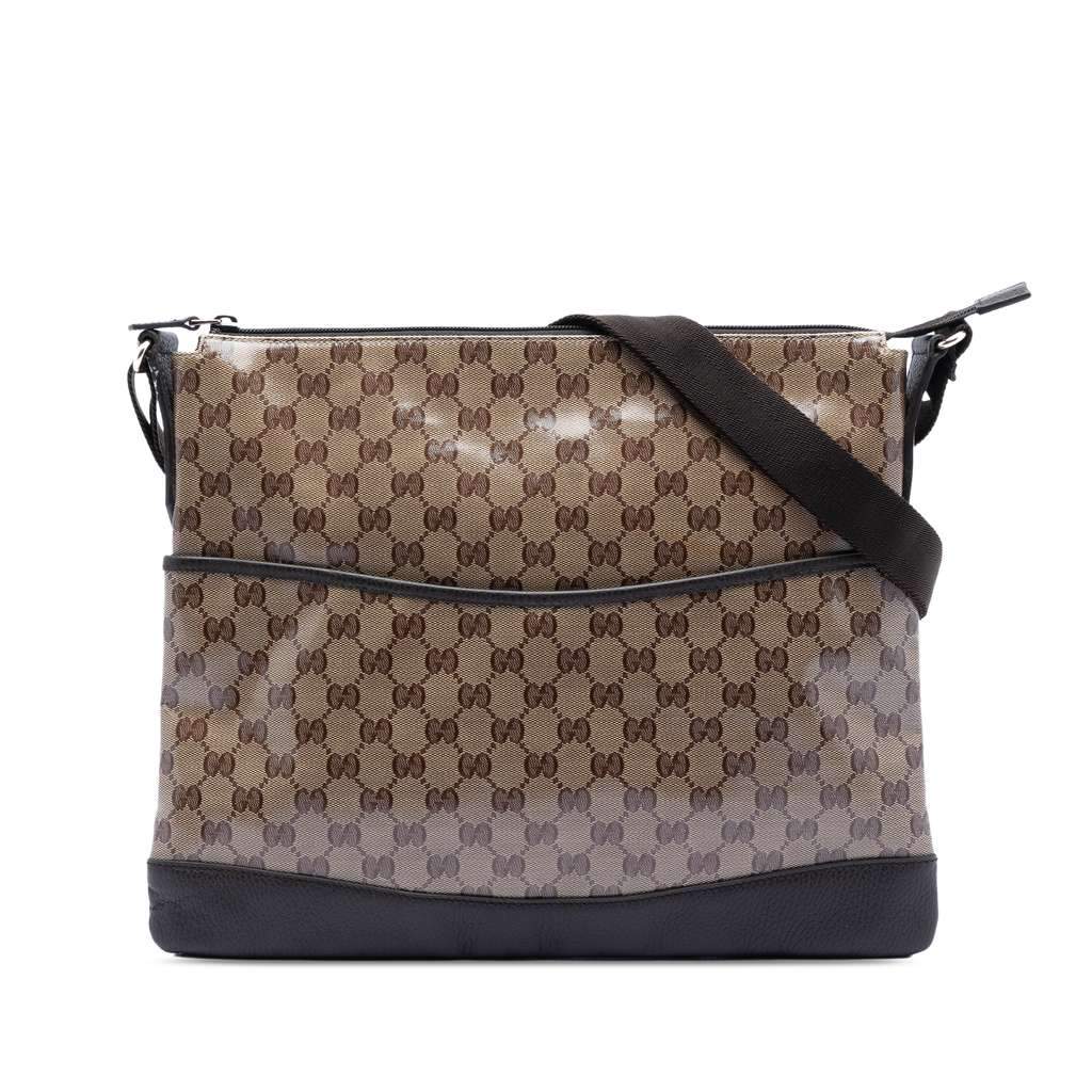 Gucci GG Crystal Crossbody Brown Canvas Very good - Front View