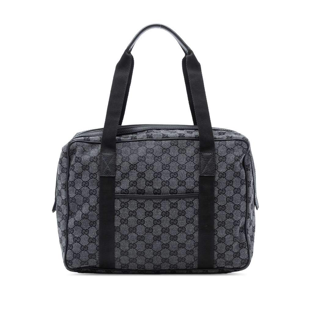 Gucci GG Canvas Business Bag Grey Canvas Very good condition - Front View
