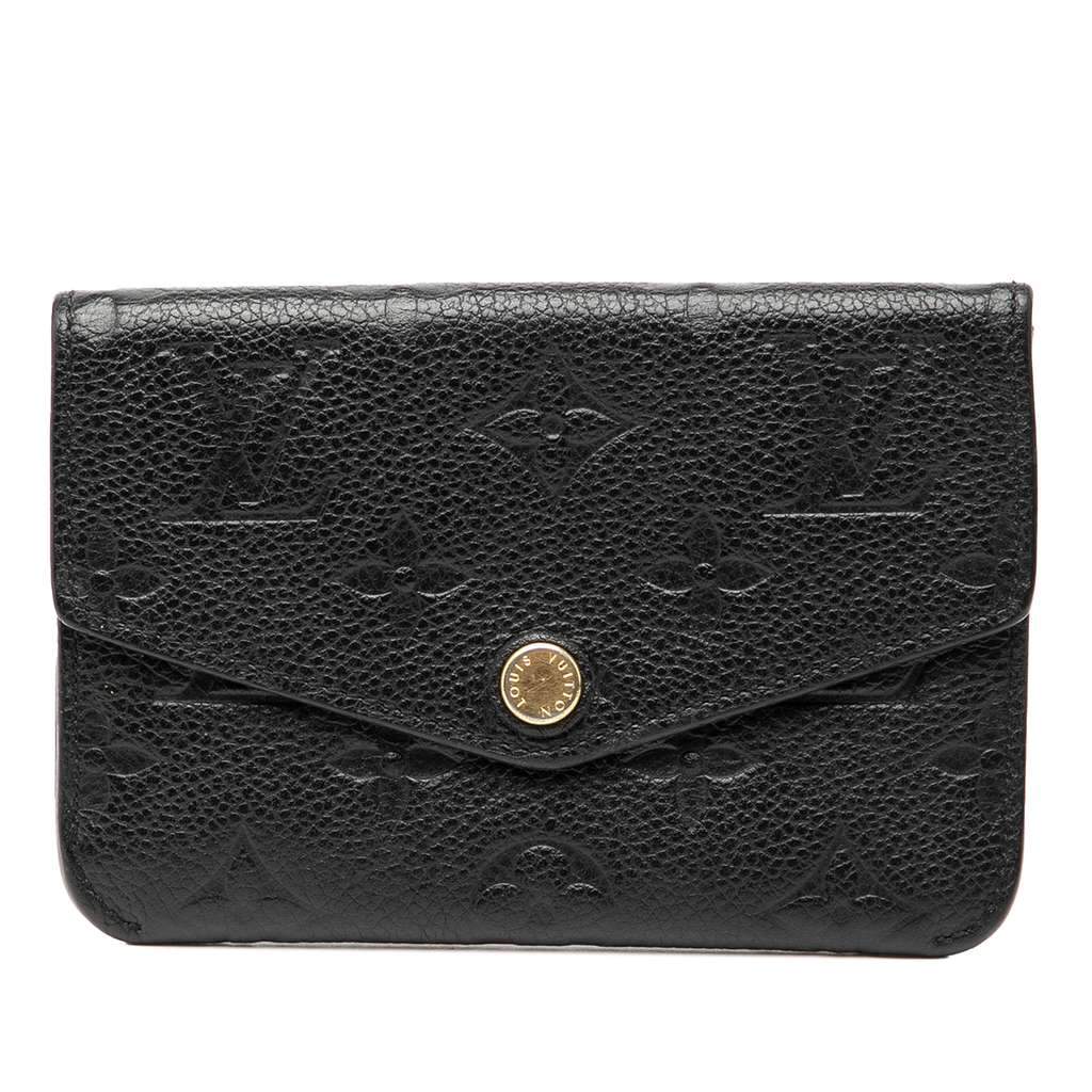 Louis Vuitton Monogram Empreinte Key Pouch Black Leather Very good - Front View