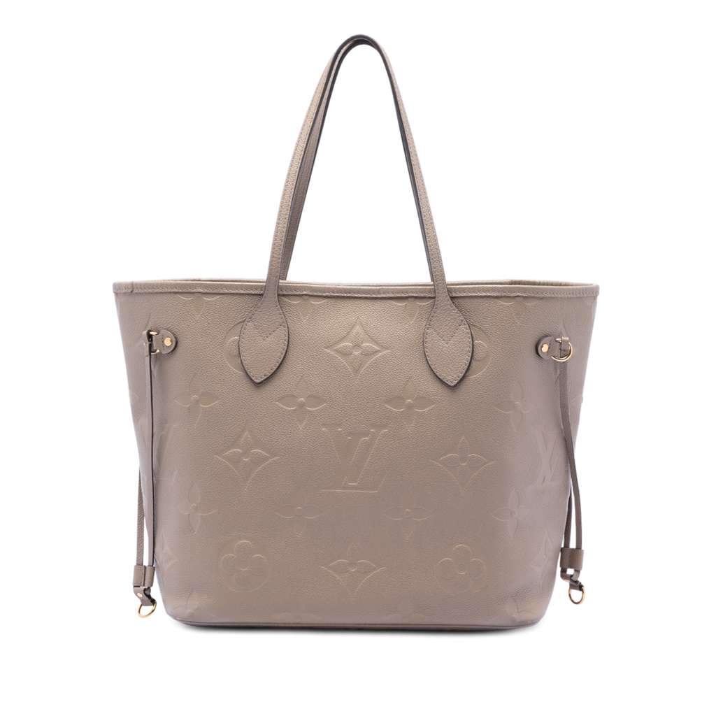 Louis Vuitton Monogram Giant Empreinte Neverfull MM Brown Leather Very good condition - Front View