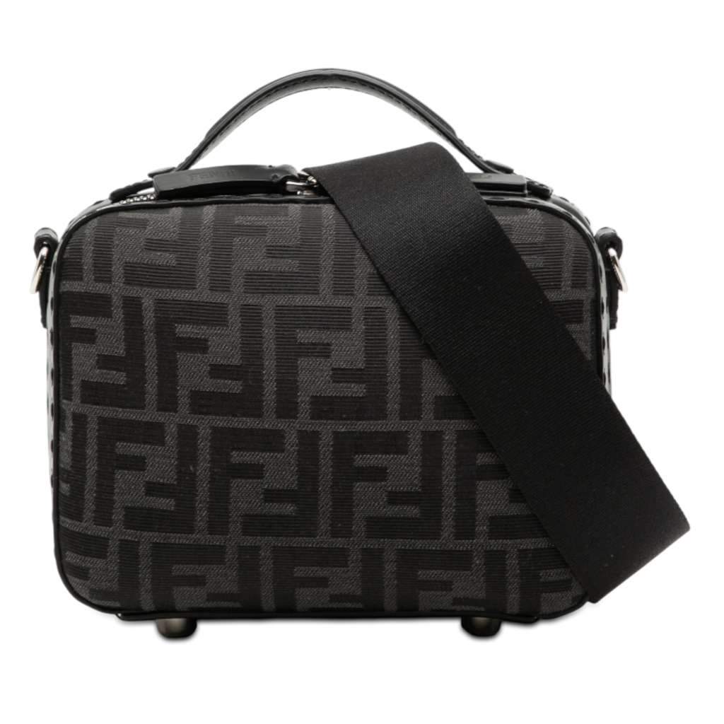 Fendi Mini Zucca Canvas Suitcase Bag Black Canvas Very good - Front View