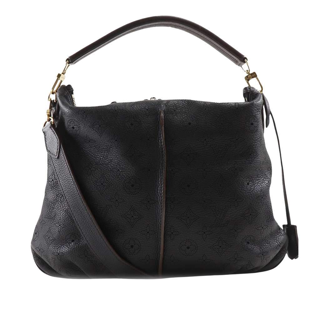Louis Vuitton Monogram Mahina Selene MM Black Leather Very good condition - Front View