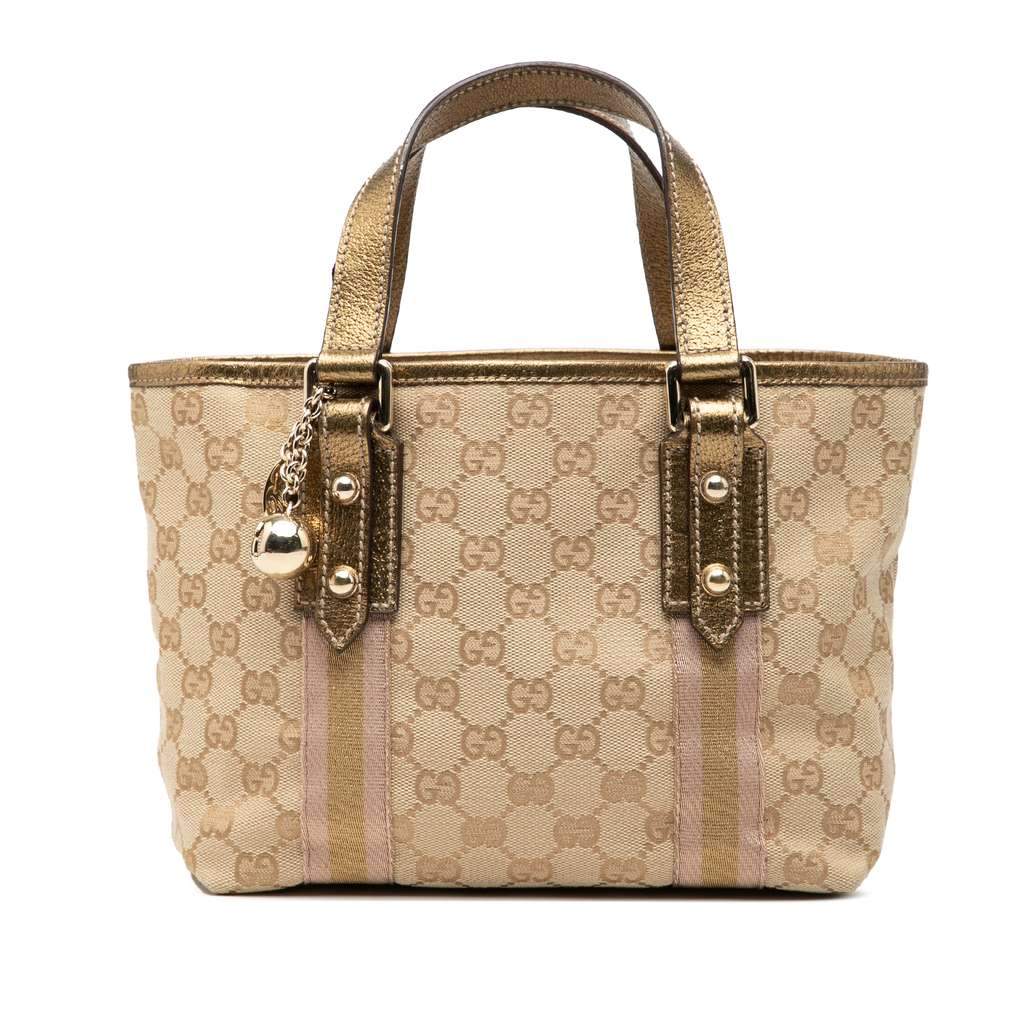 Gucci GG Canvas Jolicoeur Handbag Brown Canvas Very good - Front View