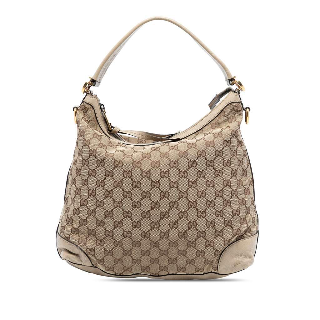 Gucci Small GG Canvas Miss GG Hobo Brown Canvas Very good condition - Front View