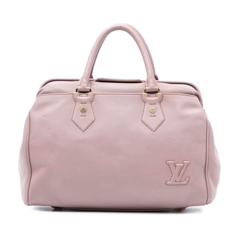 Louis Vuitton Limited Edition Cuir Cinema Intrigue Top Handle Bag Pink Leather Very good condition - Front View