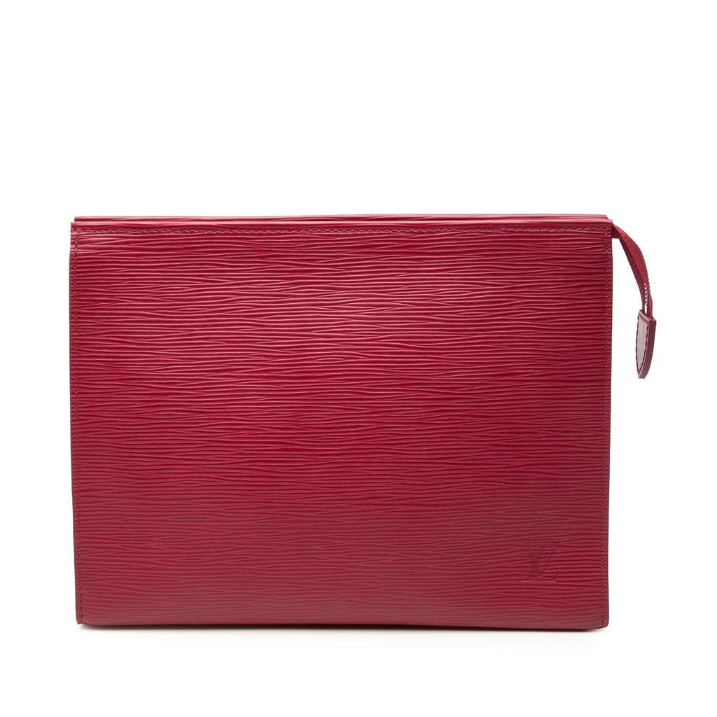 Louis Vuitton Epi Toiletry Pouch 26 Red Leather Good - Front View