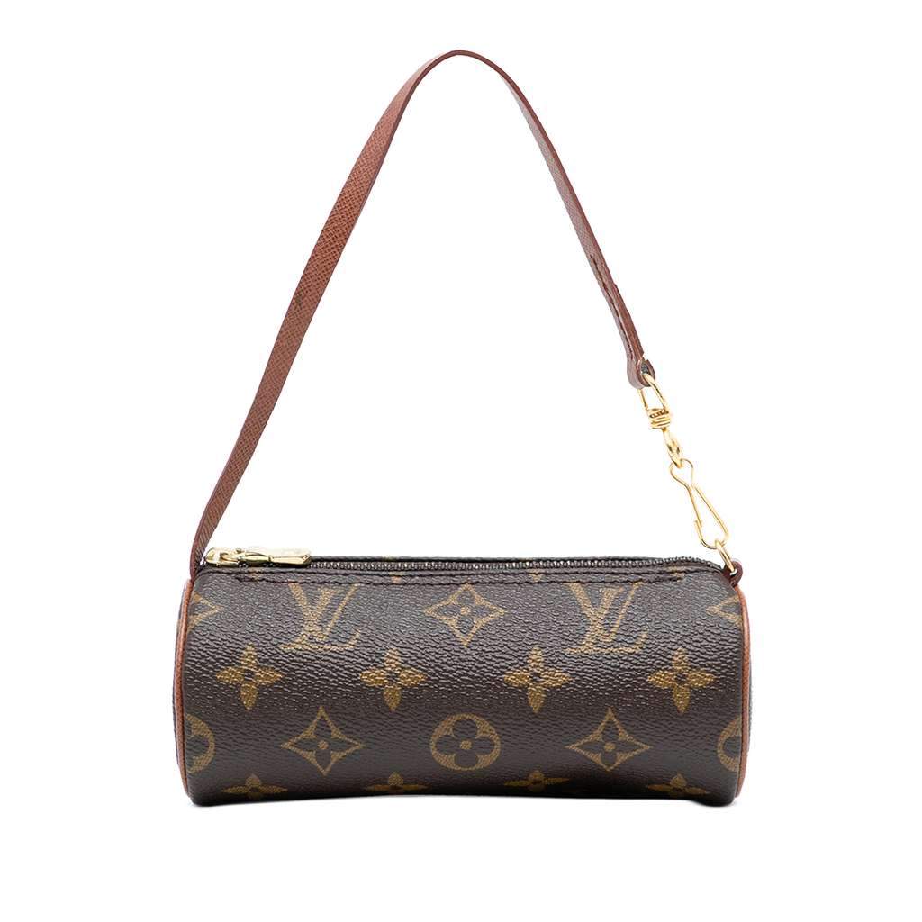 Louis Vuitton Monogram Papillon Pochette Brown Good - Front View