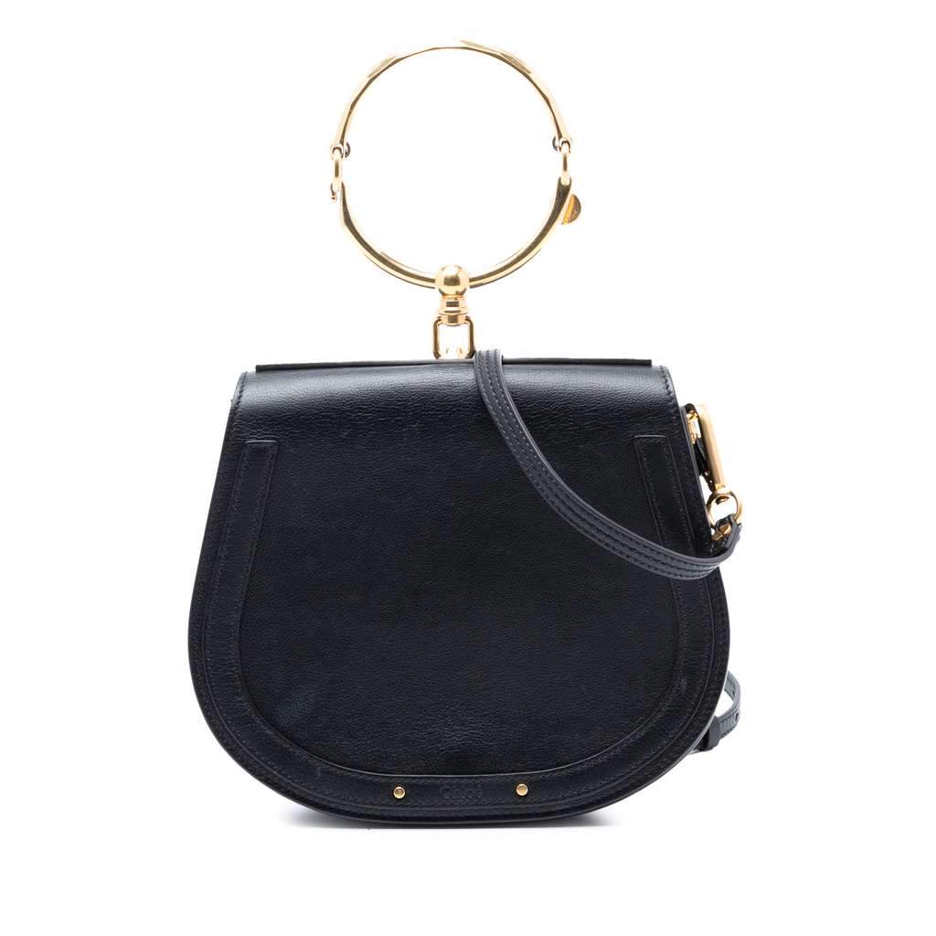 Chloé Medium Leather Nile Bracelet Satchel Black Leather Good condition - Front View