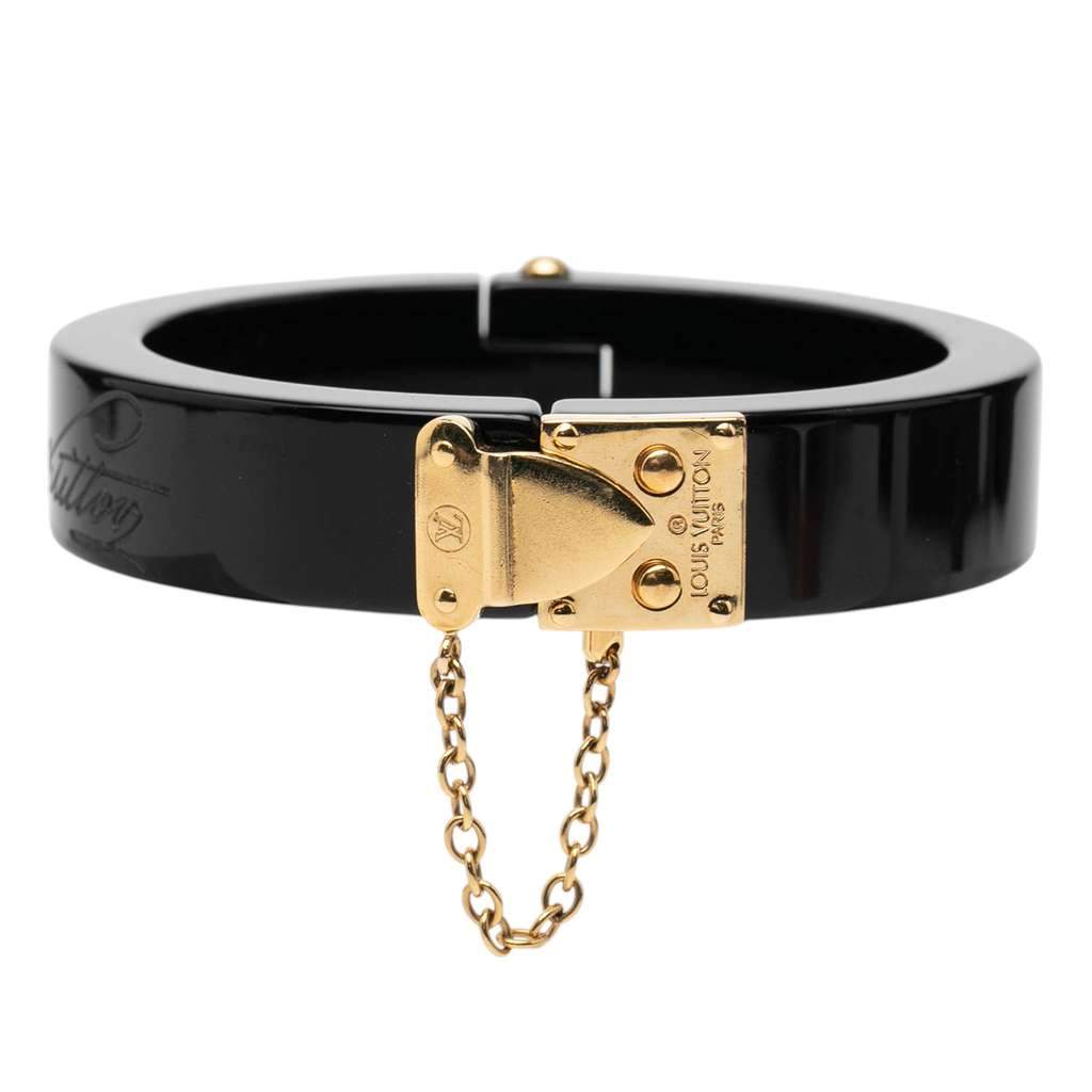 Louis Vuitton Resin Lock Me Bangle Black Very good - Front View