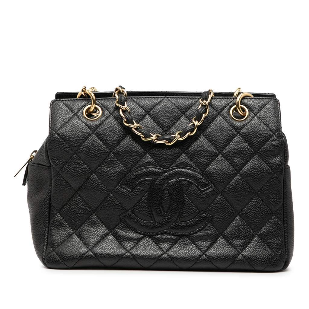 Chanel Petite Caviar Timeless Tote Black Leather Very good condition - Front View