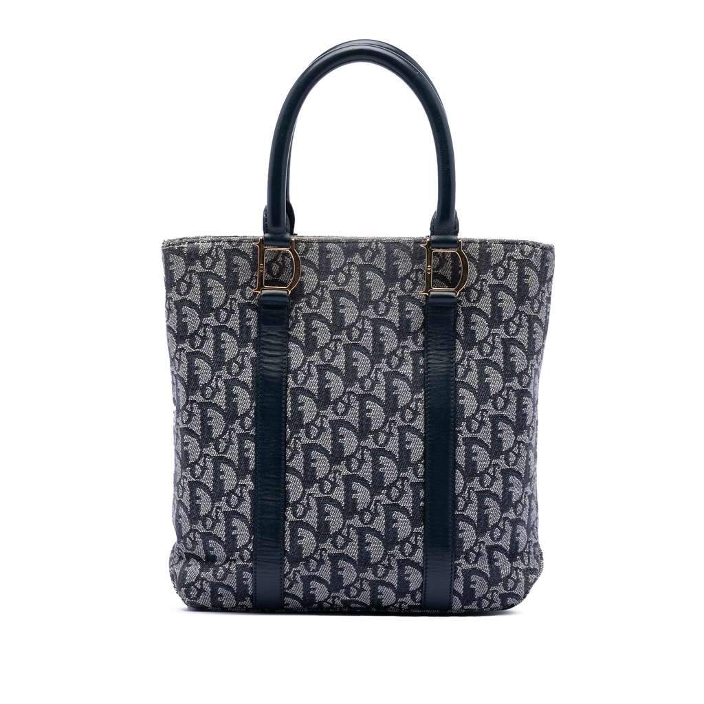 Dior Diorissimo Trotter Canvas Tote Blue Canvas Very good - Front View