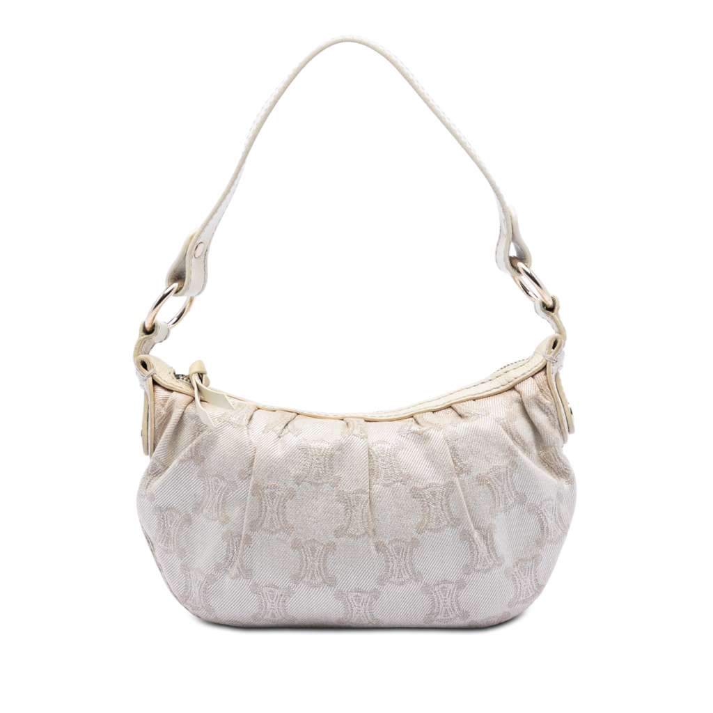 Celine Macadam Canvas Shoulder Bag Gold Canvas Very good condition - Front View