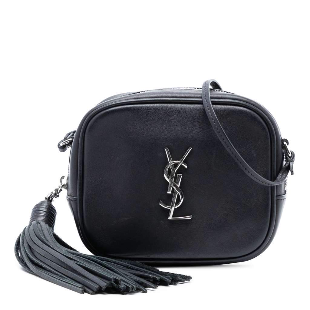 Saint Laurent Calfskin Monogram Blogger Bag Black Leather Very good condition - Front View