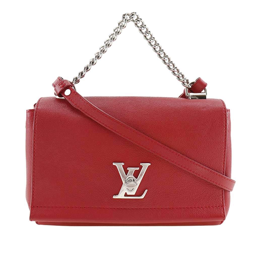 Louis Vuitton Leather Lockme II BB Red Leather Very good - Front View