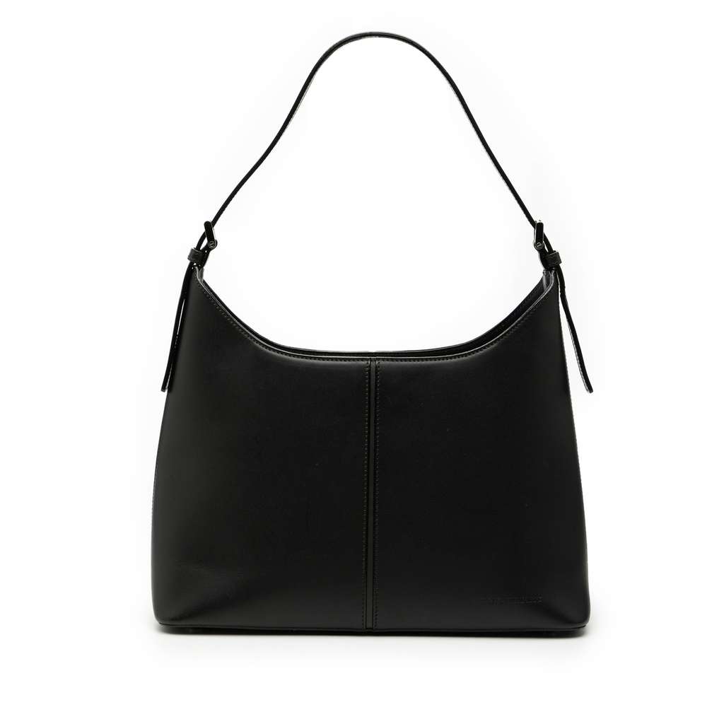 Burberry Leather Shoulder Bag Black Leather Good - Front View