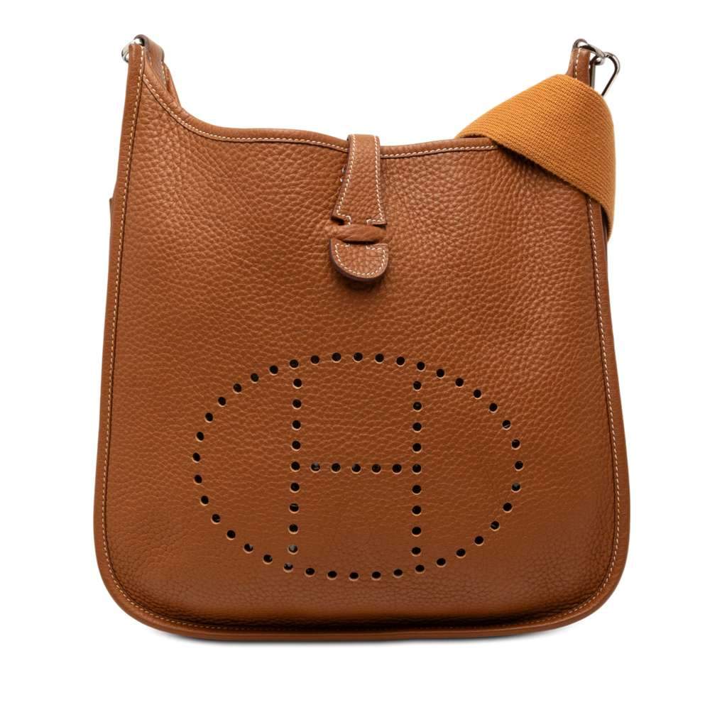 Hermès Clemence Evelyne II 29 Brown Leather Very good - Front View