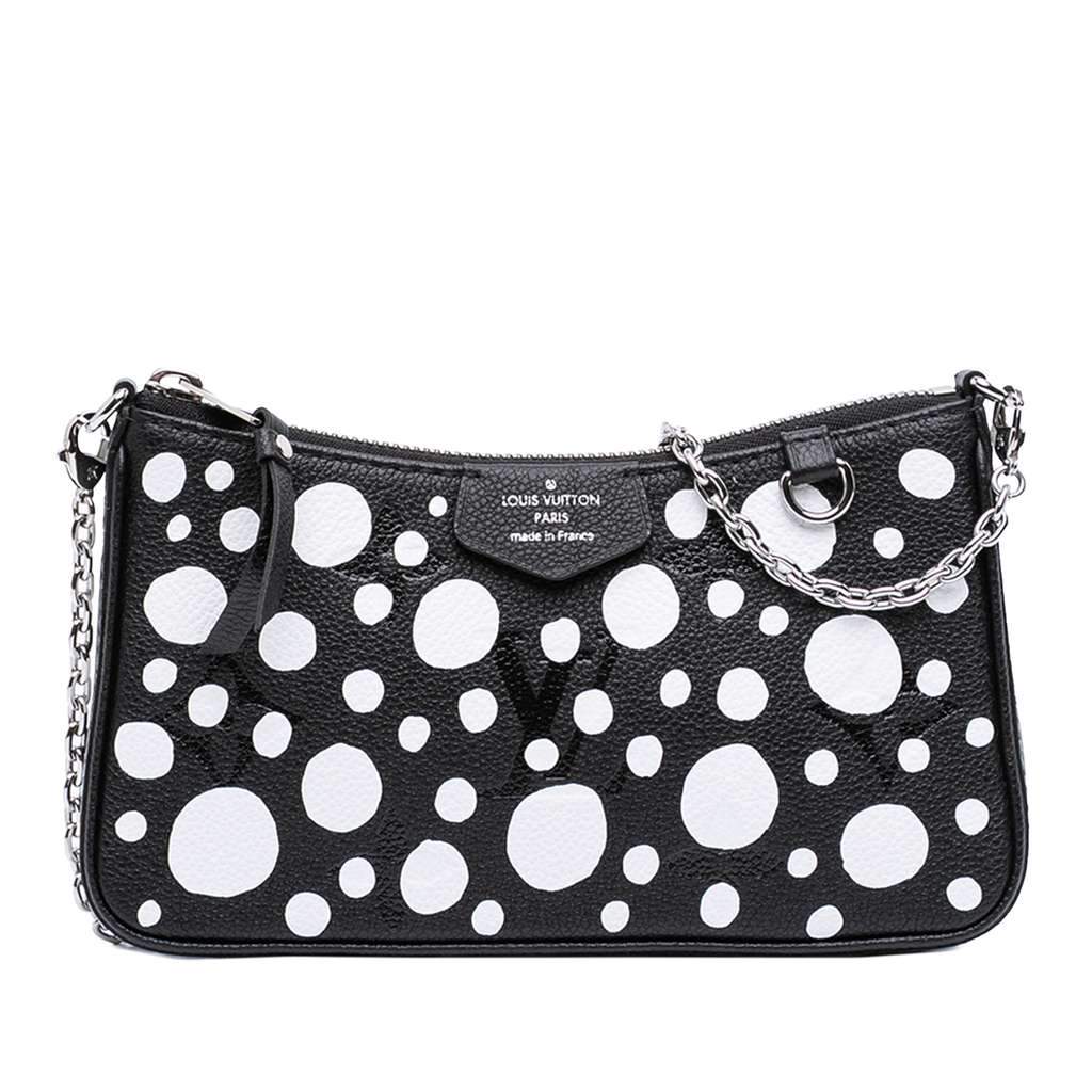 Louis Vuitton Yayoi Kusama Monogram Giant Empreinte Infinity Dots Easy Pouch On Strap Black Leather Very good - Front View