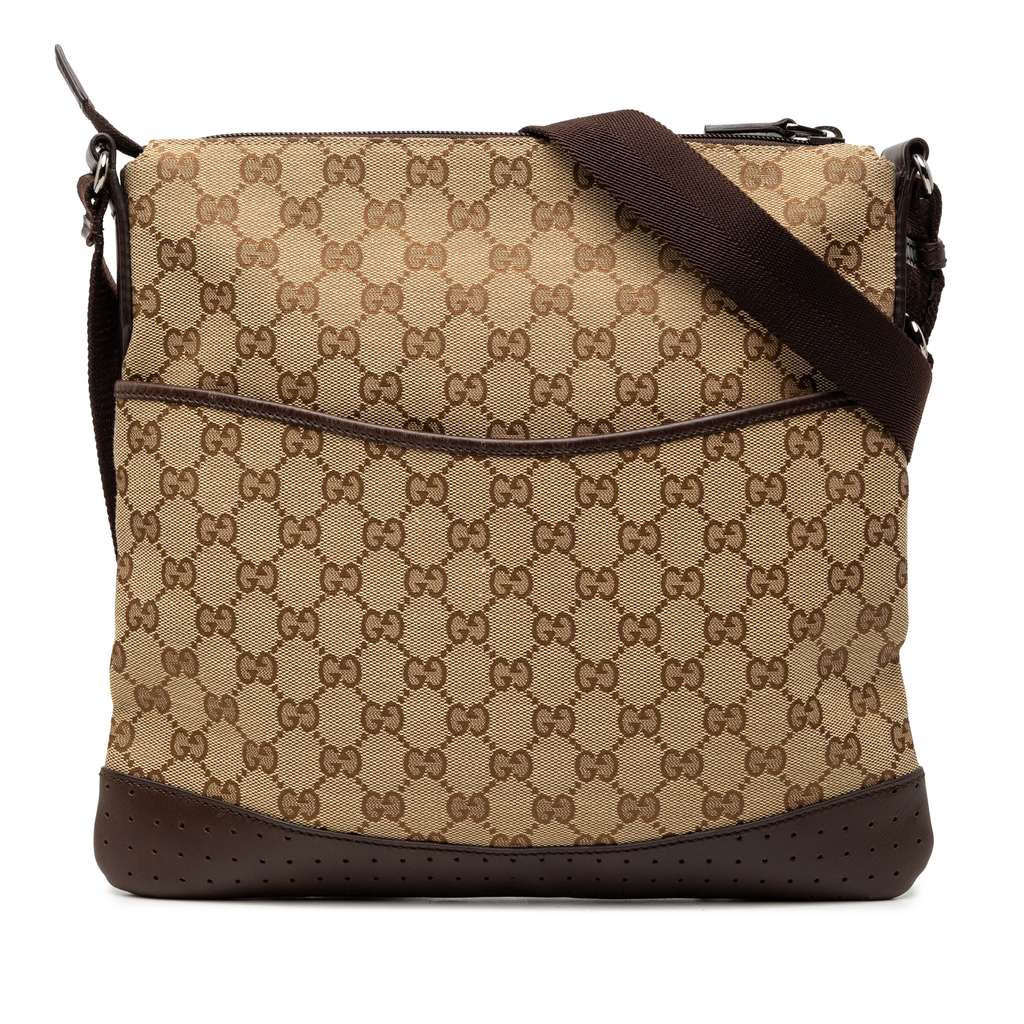 Gucci GG Canvas Crossbody Brown Canvas Very good - Front View
