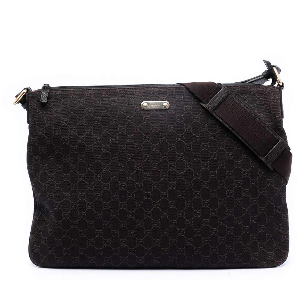 Gucci GG Denim Crossbody Brown Denim Very good - Front View