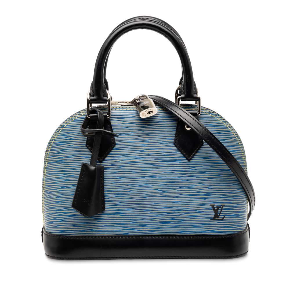 Louis Vuitton Epi Denim Alma BB Blue Leather Very good - Front View