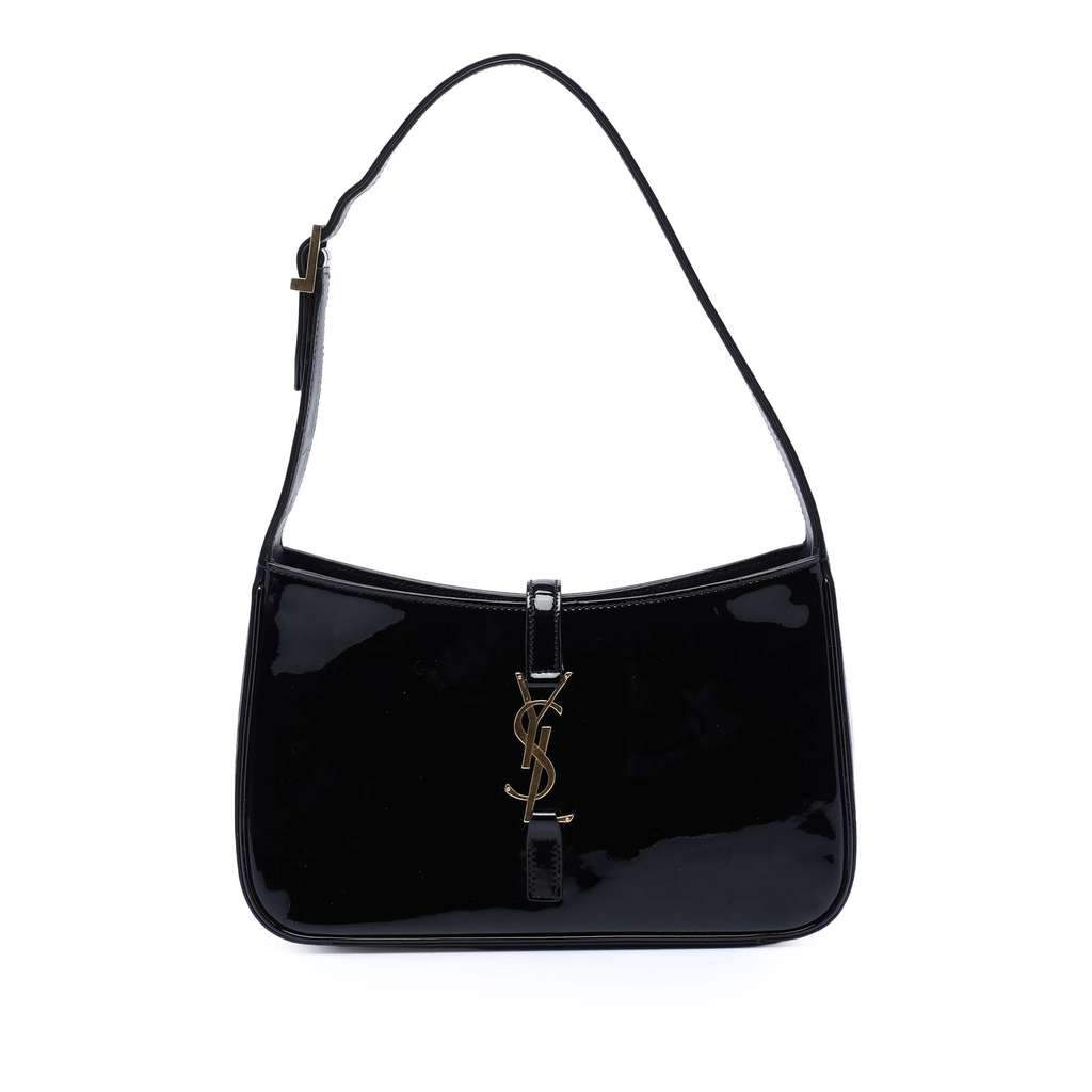 Saint Laurent Patent  Le 5 a 7 Black Leather Very good condition - Front View