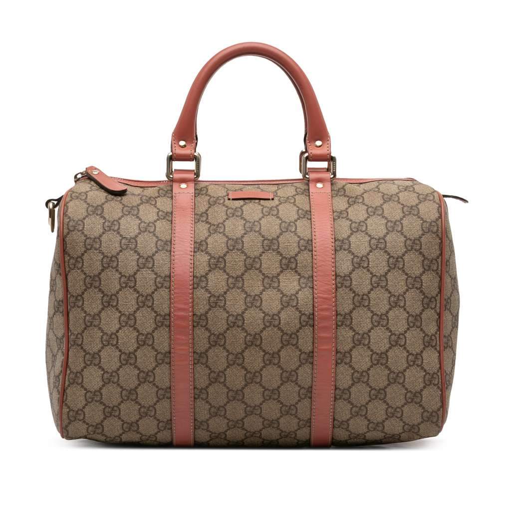 Gucci Medium GG Supreme Joy Boston Bag Brown Canvas Very good - Front View