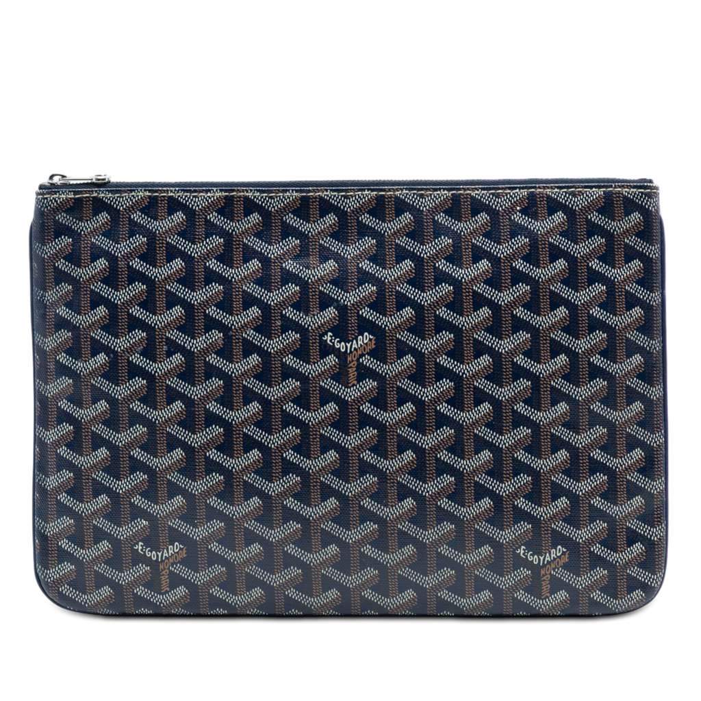 Goyard Goyardine Senat MM Blue Canvas Very good condition - Front View